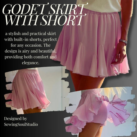 Godet Skirt with Short Pattern