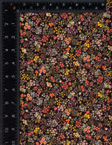 NFF190235B-009 BLACK/PEACH DTY BRUSHED PRINTS FLORAL