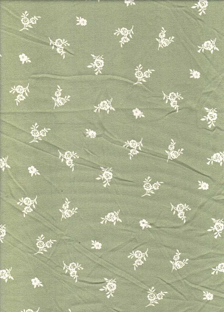 NFF200603-009 SAGE DTY BRUSHED PRINTS FLORAL GREEN ITEMS