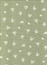 NFF200603-009 SAGE DTY BRUSHED PRINTS FLORAL GREEN ITEMS