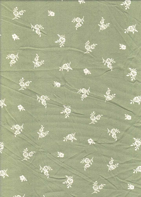 NFF200603-009 SAGE DTY BRUSHED PRINTS FLORAL GREEN ITEMS