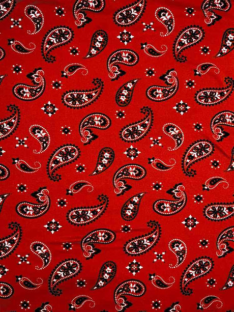 NFE201025-009 RED/BLACK BLACK DTY BRUSHED PRINTS ETHNIC ITEMS RED