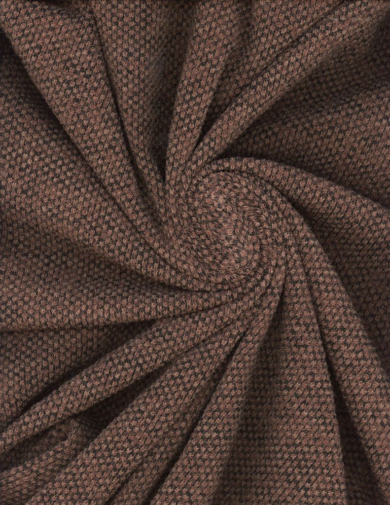 NOV-4451 MOCHA JACQUARD KNIT SOLIDS