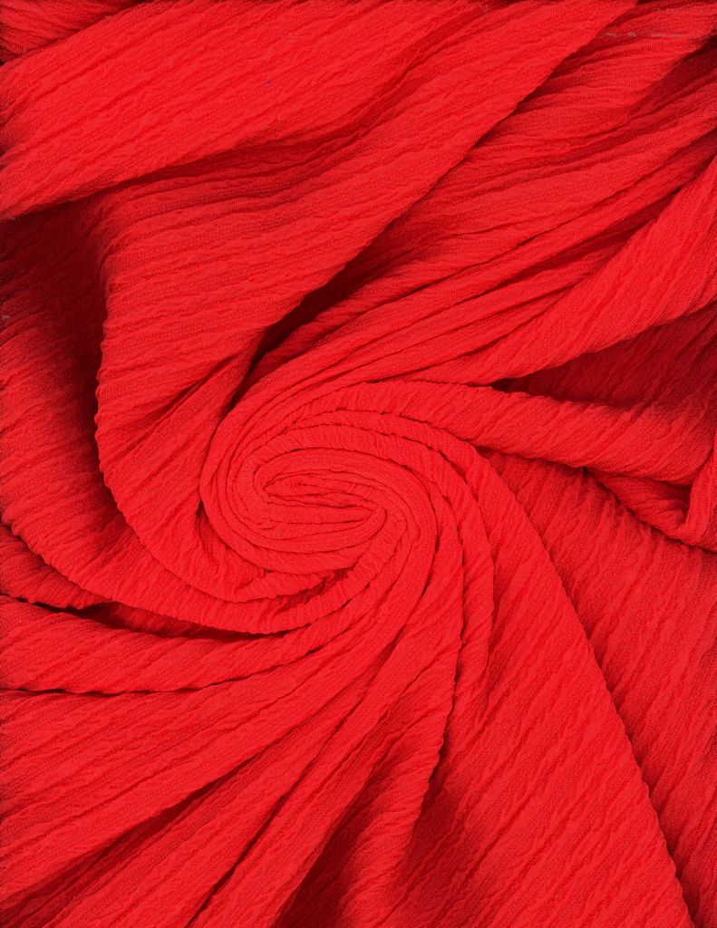 NOV-1023 RED CRINKLED PLEAT SOLIDS