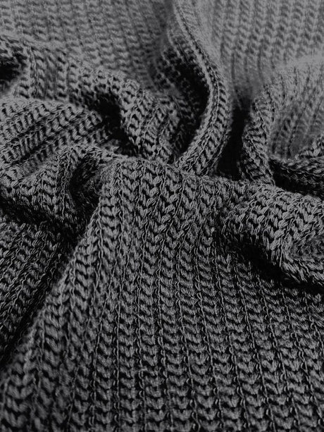 NOV-1043 SILVER DARK RIBBED KNIT