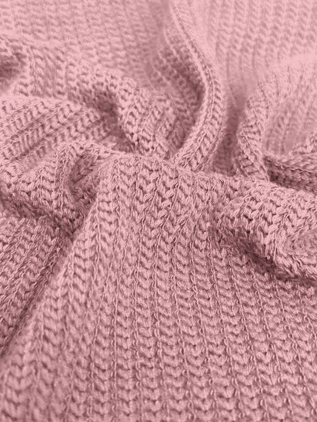 NOV-1043 PINK WINTER RIBBED KNIT