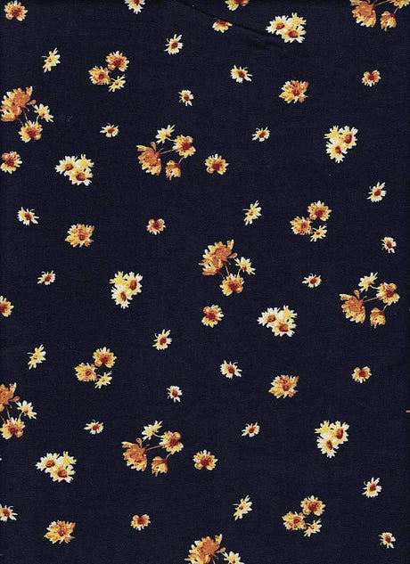 Fabric Wholesale Depot SUPER SOFT POLYESTER SPANDEX DBP / DTY BRUSHED SMALL FLORAL [NFF181013-009].