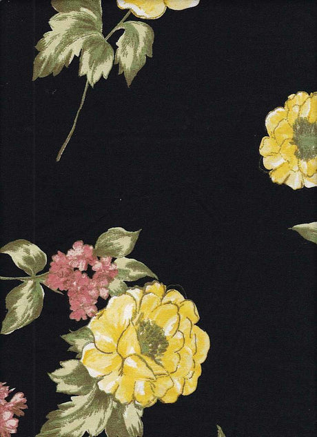 Fabric Wholesale Depot SUPER SOFT POLYESTER SPANDEX DBP / DTY BRUSHED FLORAL [NFF181028-009].