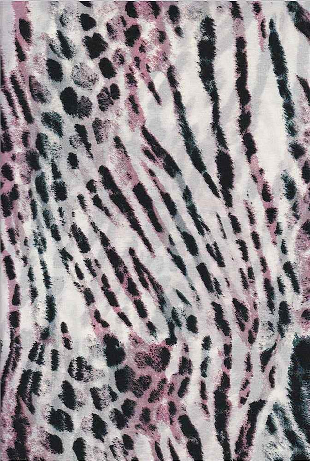 Fabric Wholesale Depot CHEETAH ZEBRA BLEND PRINT ON SATIN CHIFFON [NFA190230-035].