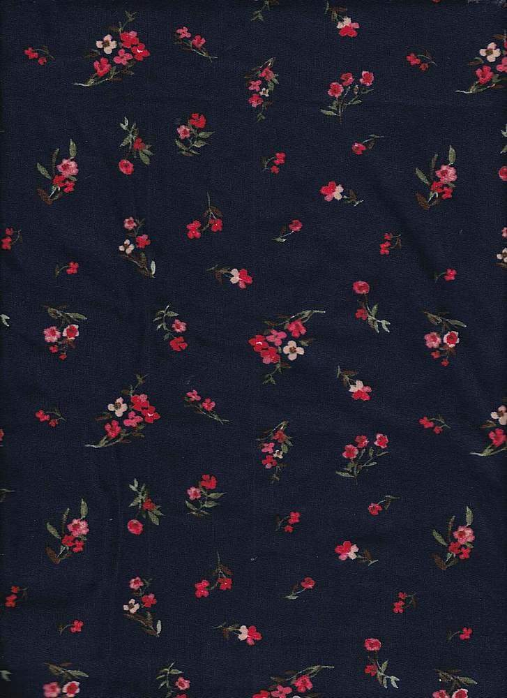 Fabric Wholesale Depot SUPER SOFT POLYESTER SPANDEX DBP / DTY BRUSHED FLORAL [NFF181207-009].