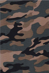 Fabric Wholesale Depot CAMOUFLAGE PRINTED ON SOFT POLYESTER SPANDEX 4X2 RIB NF00033-026.