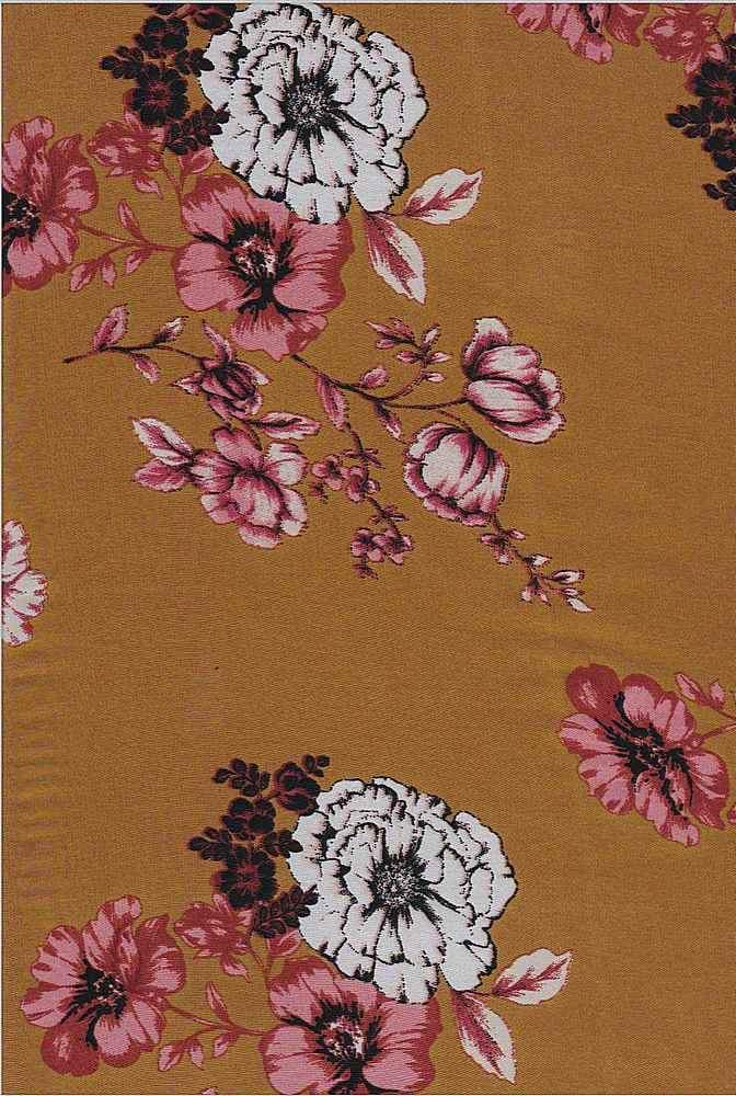 Fabric Wholesale Depot FLORAL PRINT ON POLYESTER SATIN CHIFFON [NFF190218-035].