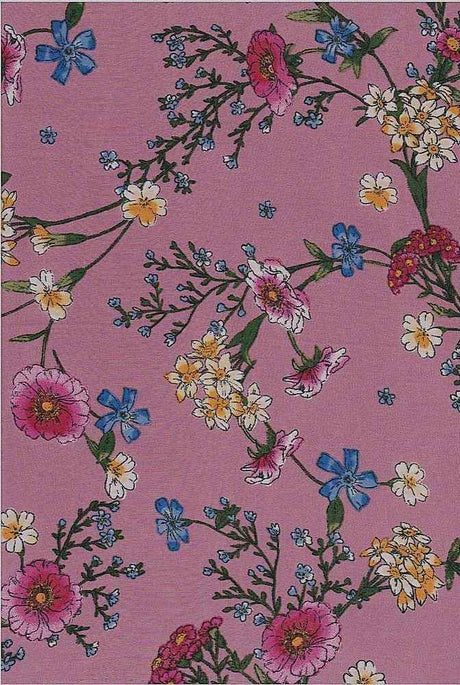 Fabric Wholesale Depot FLORAL PRINT ON POLYESTER SATIN CHIFFON [NFF190409-035].