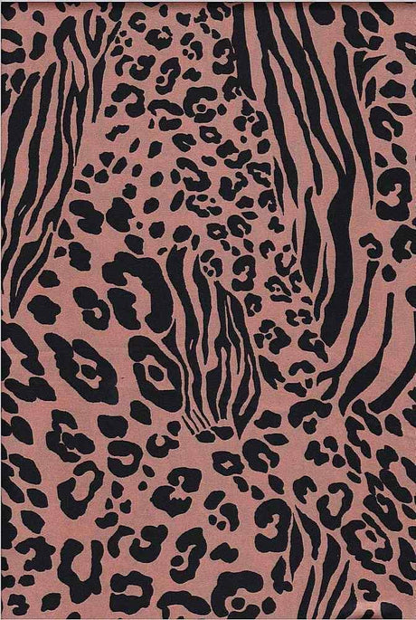 NFA190846-035 BLUSH/BLACK ANIMAL PRINTS BLACK ITEMS PINK SATIN CHIFFON