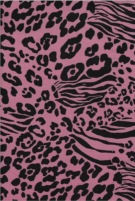 Fabric Wholesale Depot SUPER SOFT POLYESTER SPANDEX DBP / DTY BRUSHED LEOPARD/ZEBRA [NFA190846-009].