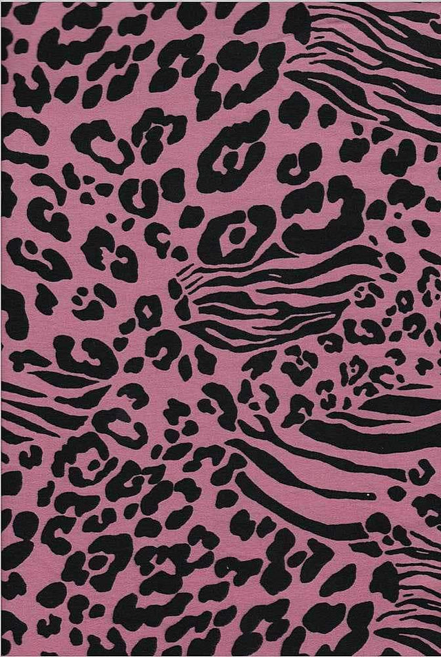 Fabric Wholesale Depot SUPER SOFT POLYESTER SPANDEX DBP / DTY BRUSHED LEOPARD/ZEBRA [NFA190846-009].