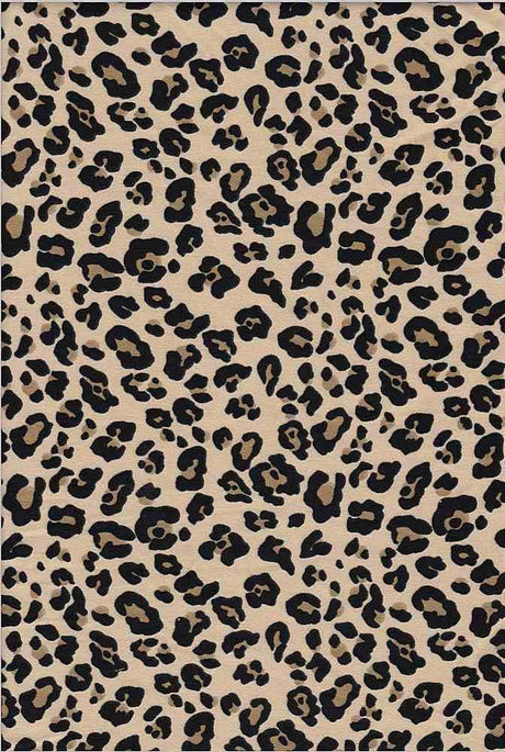 Fabric Wholesale Depot SUPER SOFT POLYESTER SPANDEX DBP / DTY BRUSHED LEOPARD [NFA190845B-009].