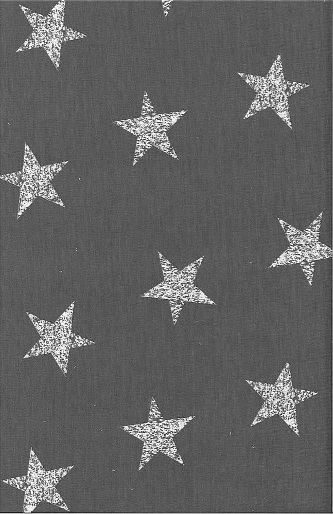 Fabric Wholesale Depot FRENCH TERRY DISTRESSED STAR PRINT [NFB200205-012].