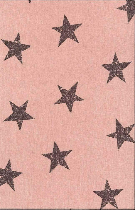 Fabric Wholesale Depot FRENCH TERRY DISTRESSED STAR PRINT [NFB200205-012].