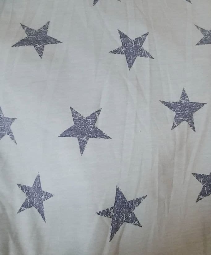 Fabric Wholesale Depot FRENCH TERRY DISTRESSED STAR PRINT [NFB200205-012].