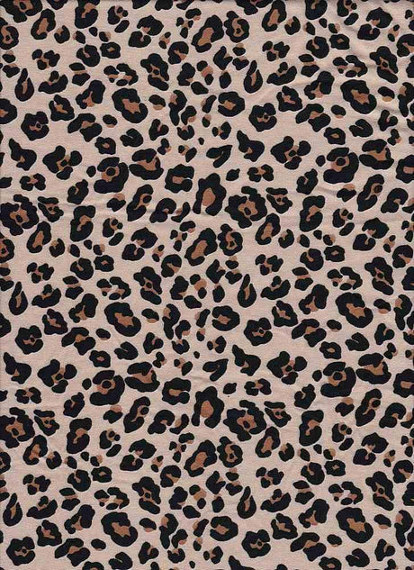 Fabric Wholesale Depot SUPER SOFT POLYESTER SPANDEX DBP / DTY BRUSHED LEOPARD [NFA190845B-009].