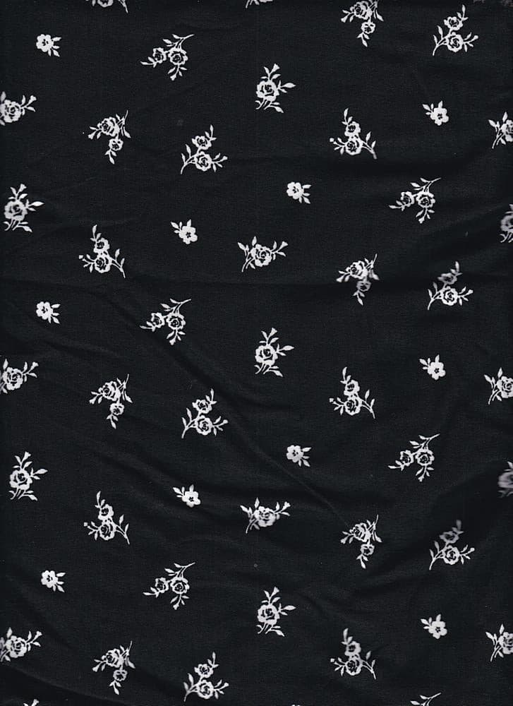 Fabric Wholesale Depot SUPER SOFT POLYESTER SPANDEX DBP / DTY BRUSHED SMALL FLORAL [NFF200603-009].