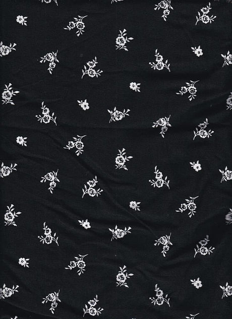 Fabric Wholesale Depot SUPER SOFT POLYESTER SPANDEX DBP / DTY BRUSHED SMALL FLORAL [NFF200603-009].