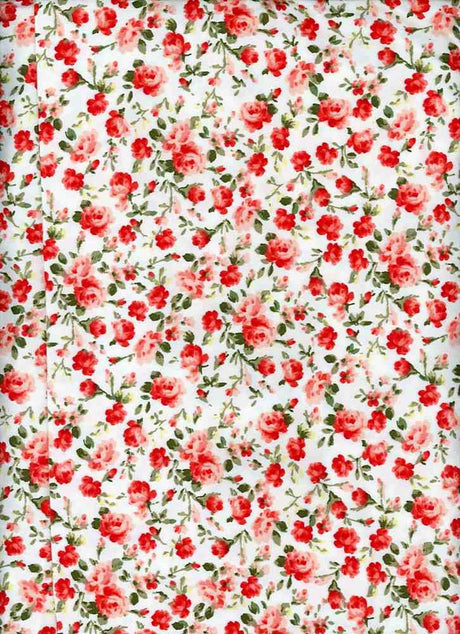 Fabric Wholesale Depot SUPER SOFT POLYESTER SPANDEX DBP / DTY BRUSHED SMALL FLORAL [NFF200220-009].