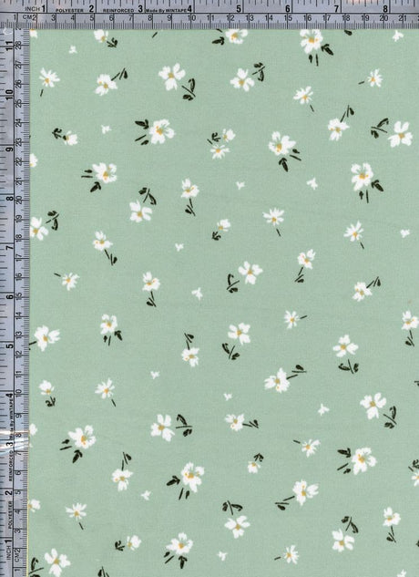 NFF201104-009 SAGE DTY BRUSHED PRINTS FLORAL GREEN ITEMS