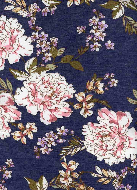 NFF190606-012 NAVY BLUE FLORAL PRINTS ITEMS