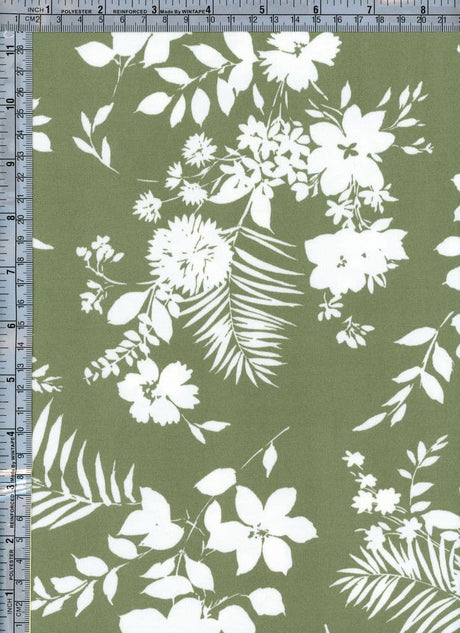 NFF210207B-009 C13/SAGE DTY BRUSHED PRINTS FLORAL GREEN