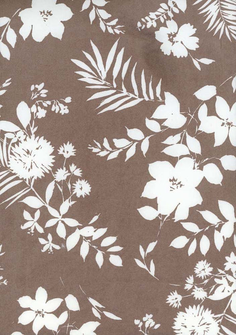 NFF210207B-009 C14/MOCHA DTY BRUSHED PRINTS FLORAL ITEMS