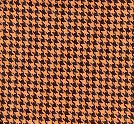 NFG210310-009 RUST/BLACK BLACK DTY BRUSHED PRINTS HOUNDSTOOTH ITEMS ORANGE