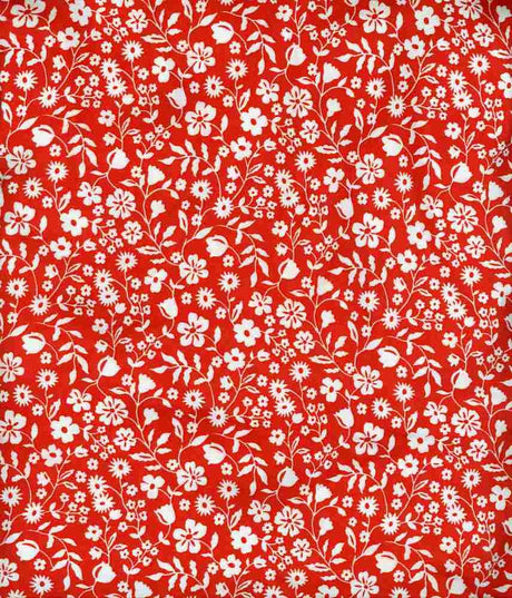 NFF210325-009 TOMATO DTY BRUSHED PRINTS FLORAL ITEMS RED