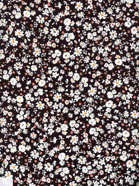 NFF210323A-009 BLACK BLACK DTY BRUSHED PRINTS FLORAL ITEMS