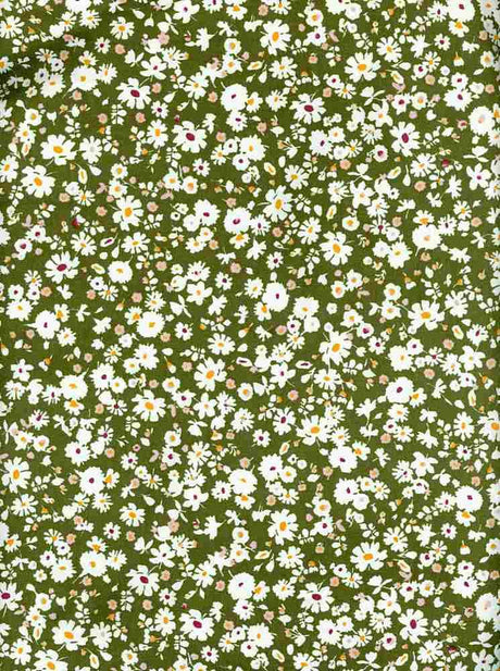 NFF210323A-009 OLIVE DTY BRUSHED PRINTS FLORAL GREEN ITEMS