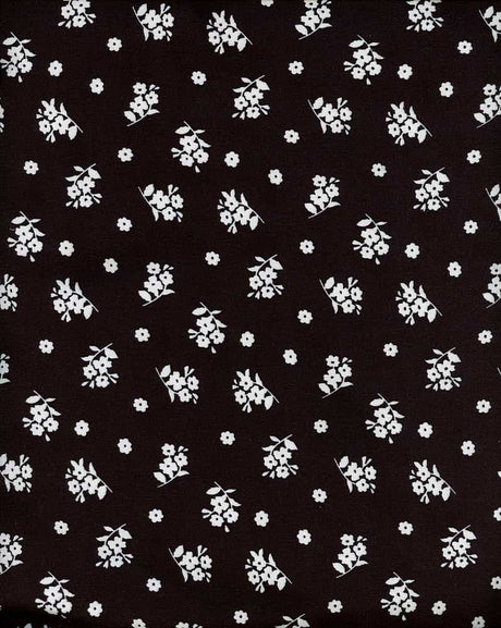 NFF210212C-009 BLACK BLACK DTY BRUSHED PRINTS FLORAL ITEMS