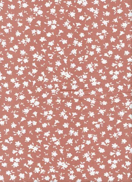 NFF210517B-009 MAUVE DTY BRUSHED PRINTS FLORAL ITEMS PINK