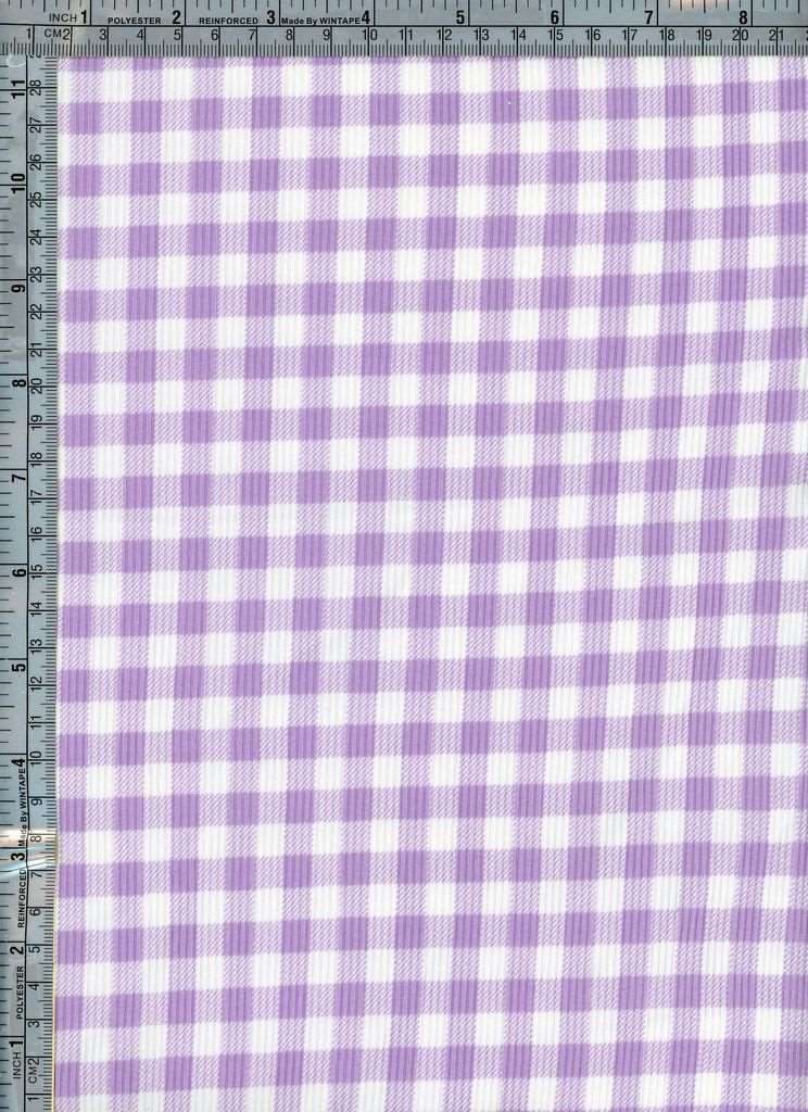 Fabric Wholesale Depot GINGHAM PLAID PRINTED IN 2X2 YUMMY RIB NFP210121-058.