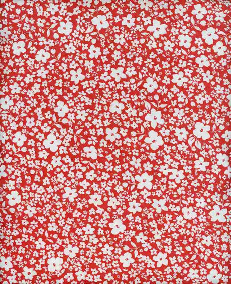 NFF210122-009 CORAL DK/OFFWHT DTY BRUSHED PRINTS FLORAL ITEMS ORANGE