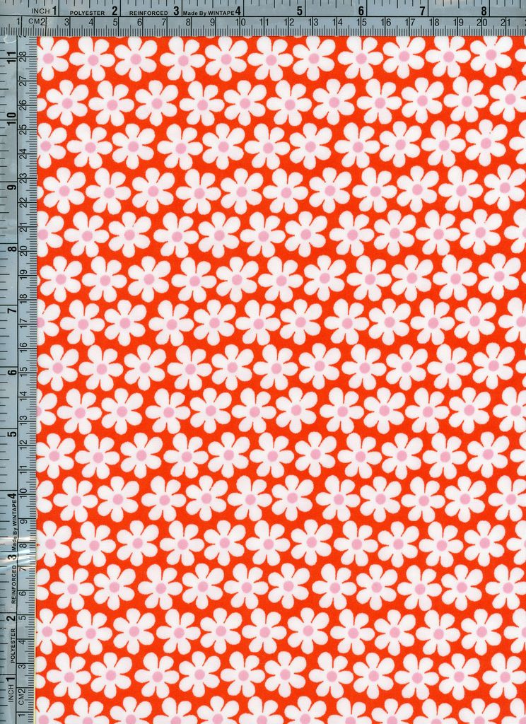 NFF220324B-009 ORANGE DTY BRUSHED FLORAL PRINTS