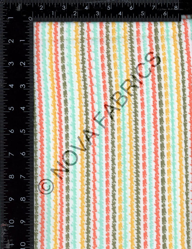 NFS220803-026 C10/MINT/GOLD RIBBED KNIT STRIPE PRINTS