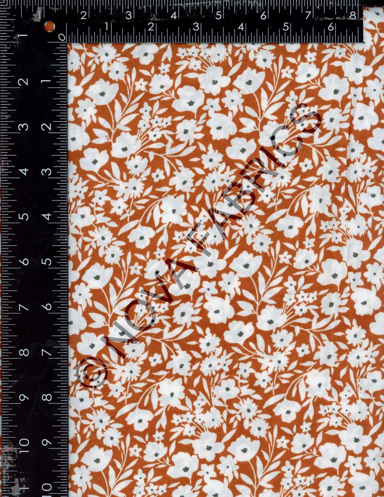 NFF230204B-071 C2/RUST/IVORY AIRFLOW CEY FLORAL PRINTS