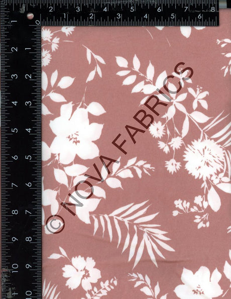 NFF210207B-009 C17/MAUVE DTY BRUSHED PRINTS FLORAL ITEMS